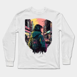 Japanese Street Cyberpunk Tokyo Streetwear Long Sleeve T-Shirt